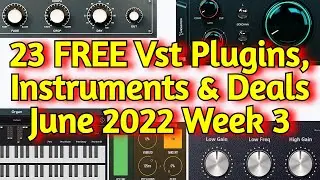 23 Best New FREE VST PLUGINS, Vst Instruments, SAMPLE PACKS & Huge Deals - JUNE 2022 Week 3