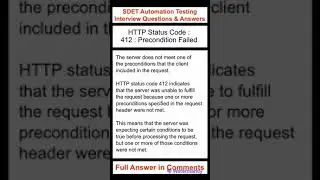 API Testing : SELENIUM : HTTP Status Code : 412 : Precondition Failed