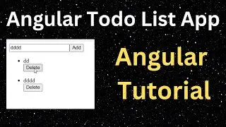 How to make Todo list App in Angular 14 with TypeScript Angular Tutorial 