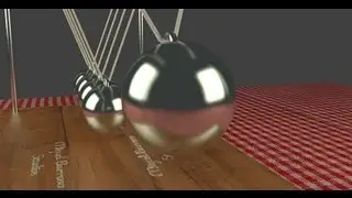 Blender 2.67 Physics Test: Newtons Cradle