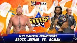 Brock Lesnar vs. Roman Reigns | Last Man Standing Match | SummerSlam 2022 | WWE 2K22 | 4K