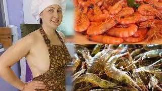 I will cook Black Sea shrimps in a creamy garlic sauce. Shrimp. Recipe. Mila Naturist. INF.
