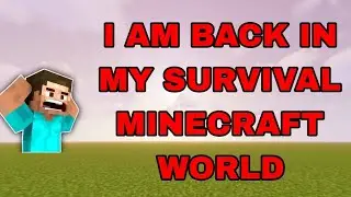 I am back in my survival minecraft world🔥