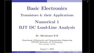 Numerical 1: BJT DC Load-Line Analysis