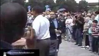 Barack Obama meeting the voters