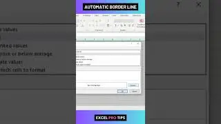 How to Insert Automation Borders line in Excel 
