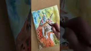 Рысь | Акварель |Как рисовать 