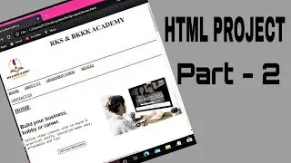HTML Project 2 || How To Create a Academy web site in html || HTML Tutorial for beginners-Part#37