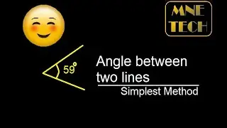 How to find angle between two lines |MNE Tech| 