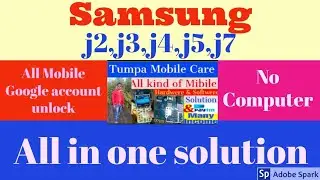 Samsung any android mobile   google account / FRP unlock No computer