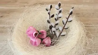 Веточка вербы своими руками | Украшение на Пасху