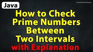 Java Program to Check Prime Numbers Between Two Intervals