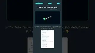 ✨3D Social Media Buttons Using HTML & CSS! 🎨 