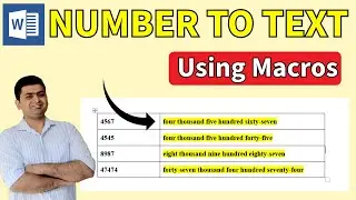 CONVERT NUMBER TO TEXT USING MACROS IN MS WORD || NUMBER TO WORDS IN MS WORD