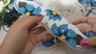 Two needle flat stitch beading [filling in] #2