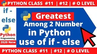 python program : greatest among two number in python