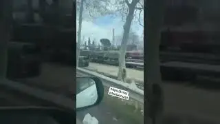 Абхазия, видео от нашего подписчика за вчерашний день  Техника едет в сторону Сочи
