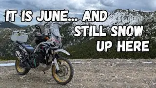 Short Motorcycle Ride in Alberta Still Snow in The Mountains