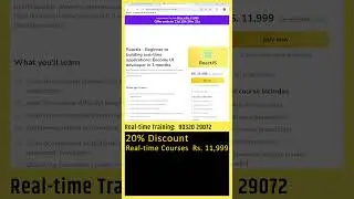 Real-time Courses @11,999 ReactJS, java SpringBoot, Angular, Java Fullstack, Web Development #shorts