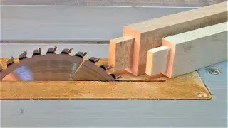 Прямые шипы на  Каретке Циркулярной Пилы Столярный мастер-класс