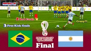 PES 2021 / Бразилия - Аргентина Финал Чемпионата Мира 2022 / Геймплей ПК