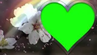 Romantic Green Screen Heart Frame
