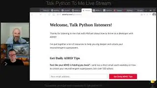 Being a developer with ADHD - Talk Python Live Stream