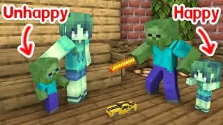 Unhappy and Happy - Baby Zombie - Minecraft Animation