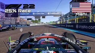 F1 2022 GAME | 25% Race Miami - Sergio Perez | PS4 Gameplay