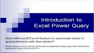 Introduction to Excel Power Query 1 (a)