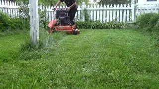 mowing long grass with scag 36in ....