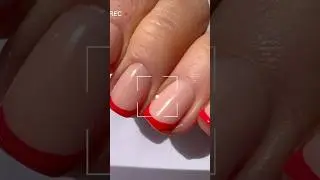 How To: Red Square Microtip French Nails 💅🏽