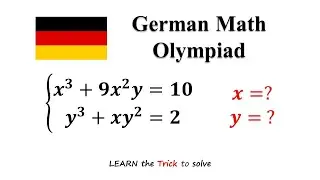 German Math Olympid | How to solve this cubic system of equations | Simple and easy solution