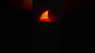 Partial Solar Eclipse Setting Time Lapse