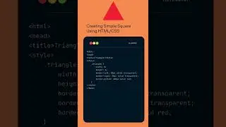 Creating a Simple Triangle using HTML/CSS 