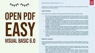 Very simple example to view PDF files in Visual Biasic | vb6.0