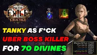 TANKY Uber Boss Killer 70 Divines! Devouring Totem Pathfinder! 3.21 POE