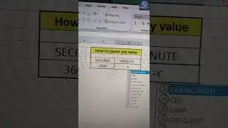 How to Convert Any value into other values in Excel 