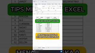 Cara Mengetik Angka 0 di Depan Angka Lain di Excel #shorts #excel #microsoftexcel