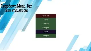 How to Create Dropdown Menu Using Html and Css | CSS Dropdown Tutorial