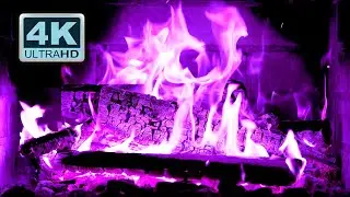 🔥 PURPLE FIREPLACE 4K Ultra HD