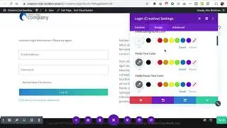 Divi Creative Login Demo