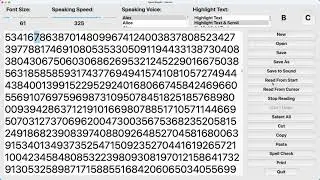 1 Million Digits Of Pi Read By TypeIt ReadIt - Part 2 Of 4 - 1,000,000 HD Video