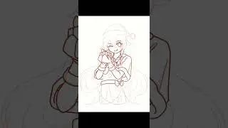 Hu Tao in Christmas Costume! #shorts #short #hutao #genshinimpact #art #drawing