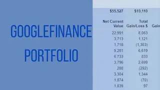 Use the GOOGLEFINANCE Function in a Portfolio Spreadsheet - 