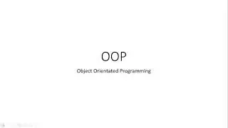 Object Orientated Programming - An Introduction