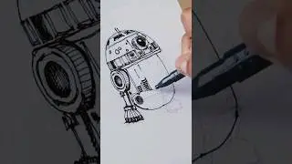 8 MIN in 8 SEG ⏰ #starwars #disney #lucasfilm #draw #sketchbook #ink #timelapse #challenge