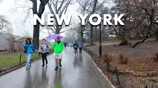 New York Rain Walk [4K] Central Park