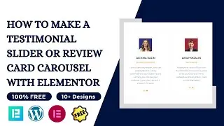 How to Make a Testimonial Slider or Review Card Carousel in Elementor Using Element Pack Plugin