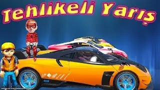 Tehlikeli Yarış Örümcek Bebek ve Şaptal Örümcek Adam ve Süper Arabalar ile Yarışıyor